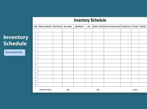 Excel Template Inventory