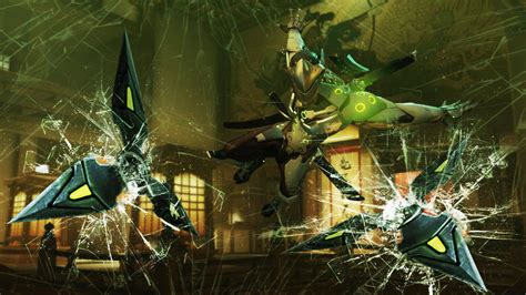 Download Shuriken Shattered Glass Genji Wallpaper | Wallpapers.com