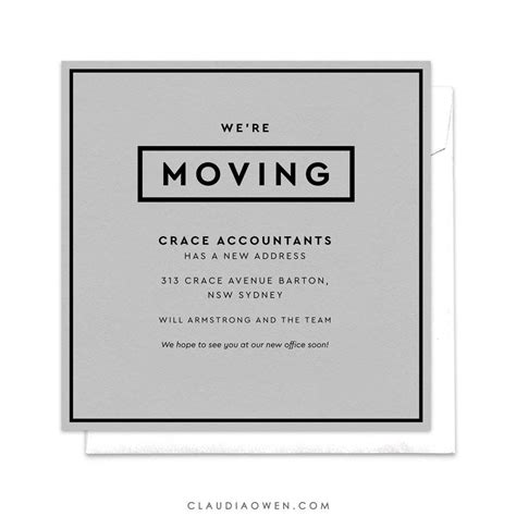 We're Moving Office Moving Announcement Professional | Etsy