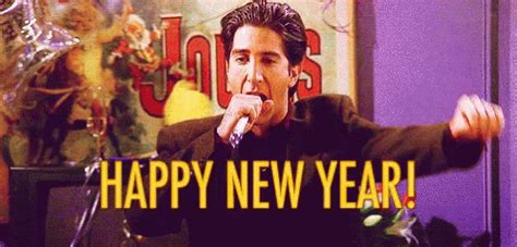 Happy New Year! GIF - Friends Ross Geller David Schwimmer - Discover ...