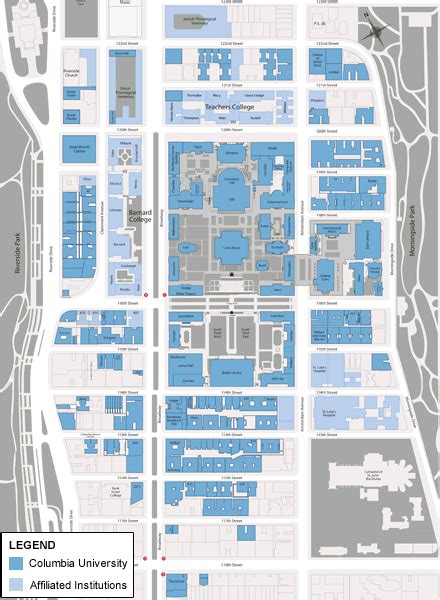 Columbia University: Campus Map