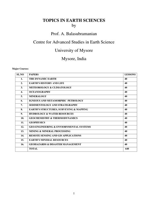 (PDF) TOPICS IN EARTH SCIENCES