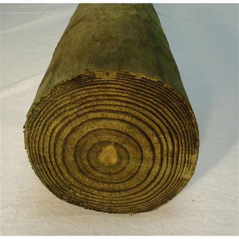 5-in x 5-in x 8-ft Round Pressure Treated Wood Fence Post at Lowes.com