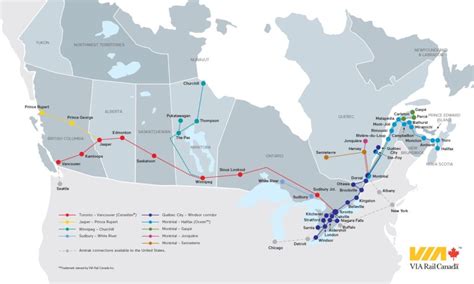 Rail Map Of Canada