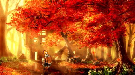 Autumn Anime Scenery | Best Background Wallpaper