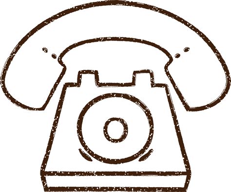 Telephone Charcoal Drawing 12255802 Vector Art at Vecteezy