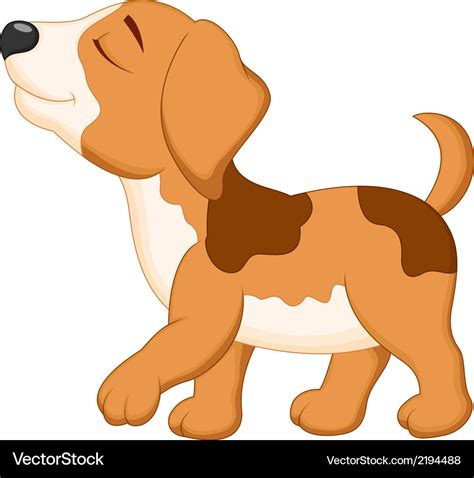 Dog cartoon walking Royalty Free Vector Image - VectorStock