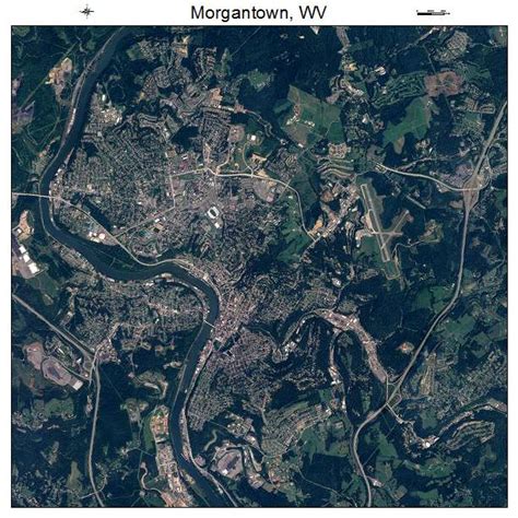 Aerial Photography Map of Morgantown, WV West Virginia