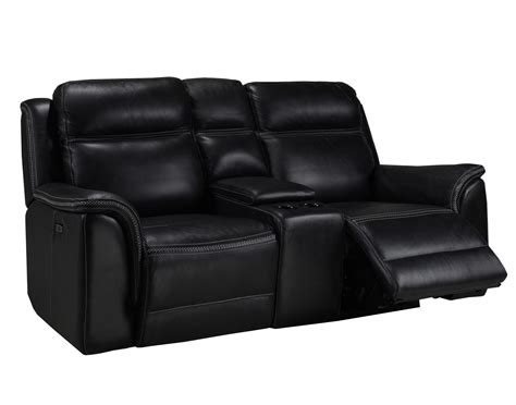 Dual Power Reclining Leather Match Loveseat - Arrow Furniture