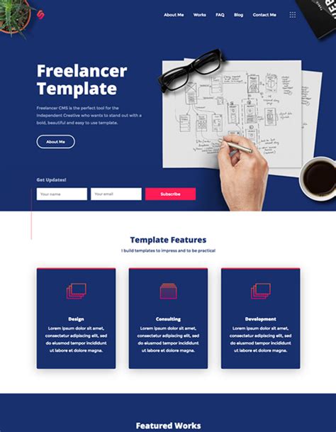 Freelancer - Designer HTML5 Responsive Website Template