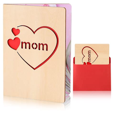 Buy Mom Birthday Card Wooden Birthday Card for Mom from Daughter Son ...