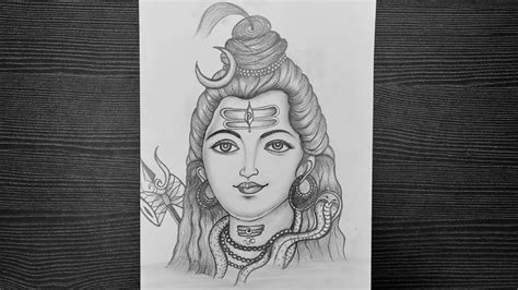 How To Draw Lord Shiva // Lord Shiva Face Drawing // Mahadev Drawing ...