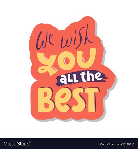 We wish you all best Royalty Free Vector Image