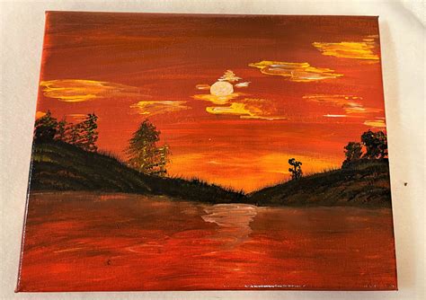 8+ Acrylic Paintings Of Sunsets | CharmaineChanel