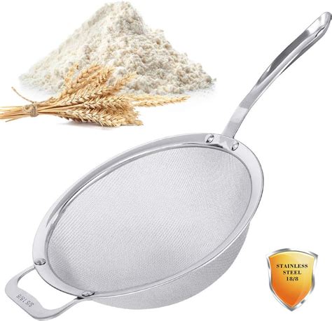 Stainless Steel 18/8 Mesh Strainer, 30 Mesh Extra Fine Quinoa Sieve ...