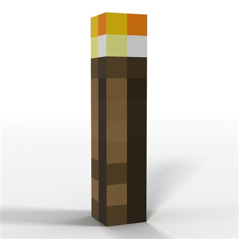 minecraft torch 3d model