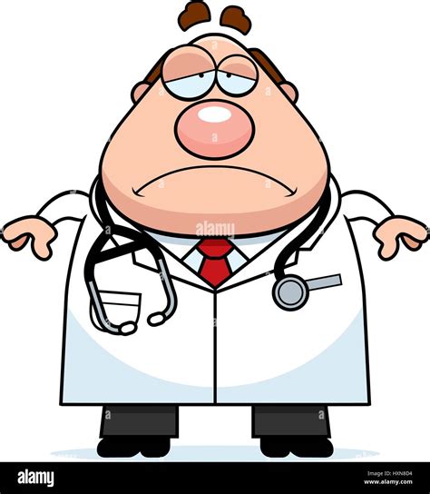 A cartoon illustration of a doctor looking sad Stock Vector Image & Art ...