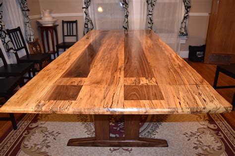 Logan's Live Edge Spalted Maple Dining Table - The Wood Whisperer