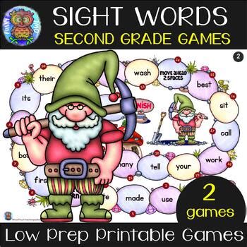 2nd Grade Sight Words Games by Funny Owl | TPT