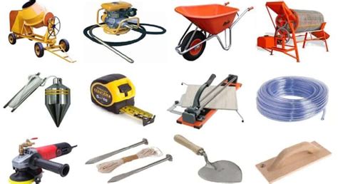 construction tools lists