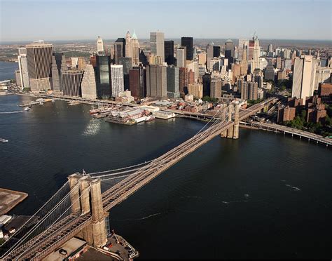 Aerial Views Of The Brooklyn Bridge As by New York Daily News Archive