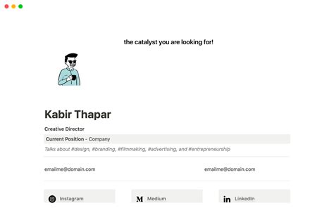 Get a Job Resume | Notion Template