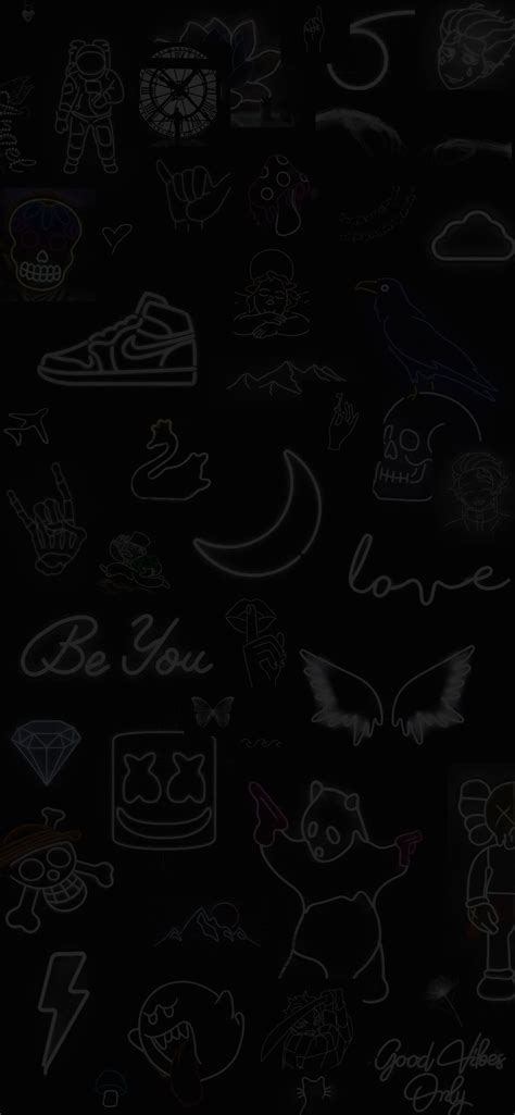 Aesthetic Wallpaper Black - Black Wallpaper for Phone with Neon Aesthetic