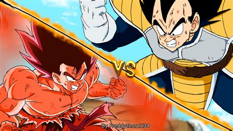 Goku Vs Vegeta Saiyan Saga