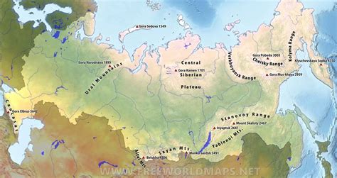 Mountains In Russia Map - Anetta Mathilda