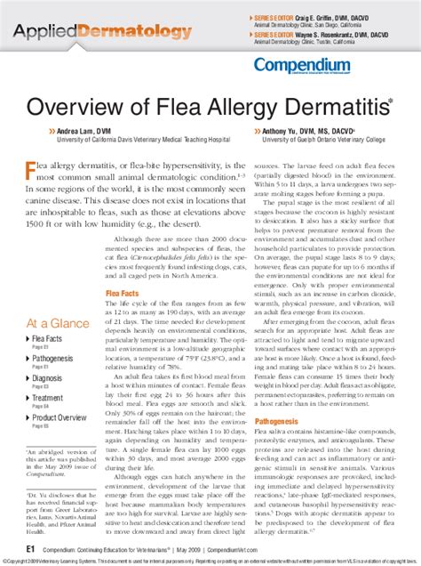 (PDF) Overview of flea allergy dermatitis | Anthony Yu - Academia.edu