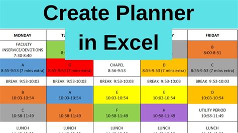 How To Make A Daily Schedule In Excel - Printable Form, Templates and ...