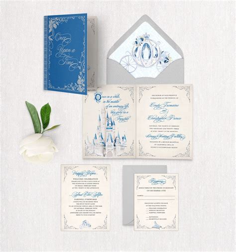 Once Upon a Time Cinderella Wedding Invitation. Foil Stamped - Etsy