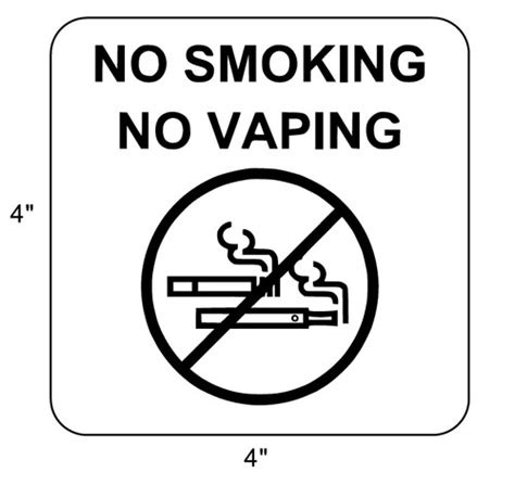 No Smoking No Vaping Sticker - SafetyKore