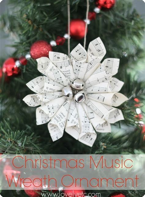 DIY Christmas Music Wreath Ornament