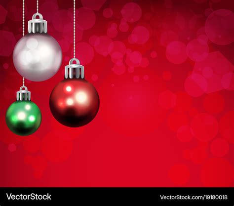 Christmas holiday ornaments template background Vector Image