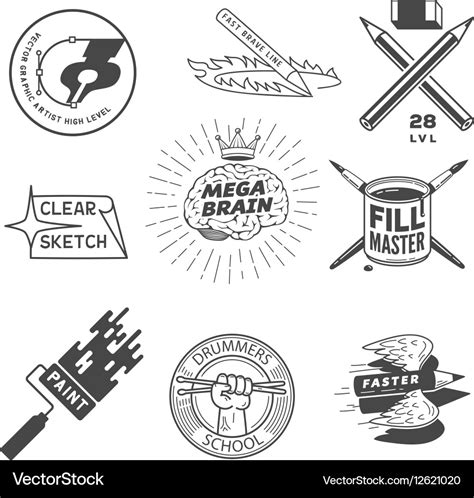 Artist logos Royalty Free Vector Image - VectorStock