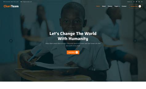 ChariTeam - Free Responsive Bootstrap Nonprofit Website Template