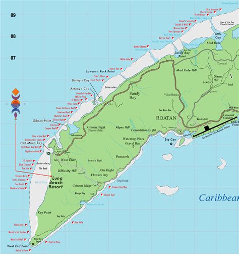 Roatan Map | Hot Sex Picture