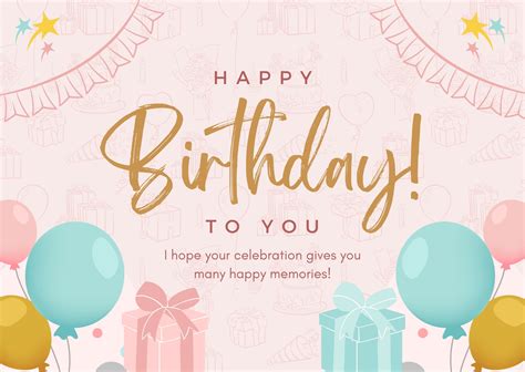 40 free birthday card templates templatelab - birthday card template ...