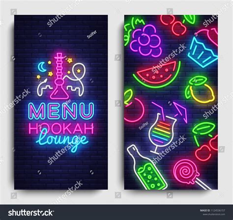 Hookah Lounge Menu Design Template Vector Stock Vector (Royalty Free ...