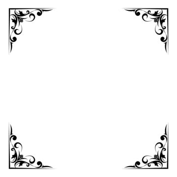 Black Corner Border PNG Transparent Images Free Download | Vector Files ...