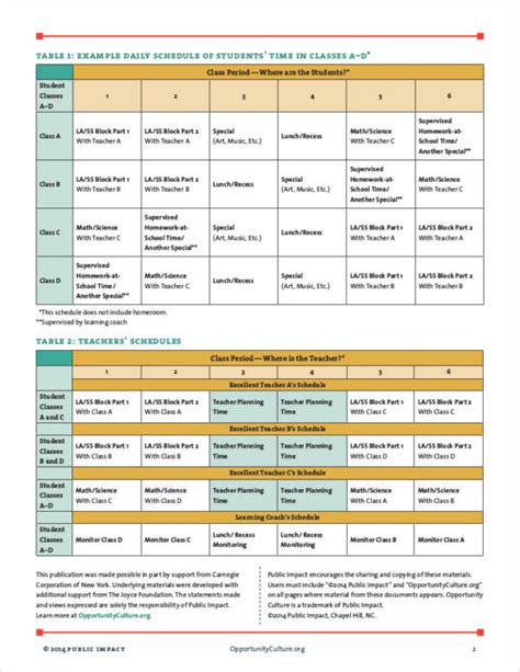 FREE 11+ Teacher Schedule Samples & Templates in PDF | MS Word