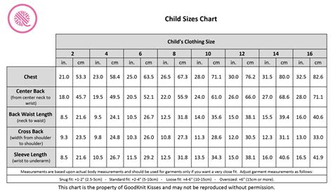 Conversion Chart For Children's Clothing Sizes at Debbie Harder blog