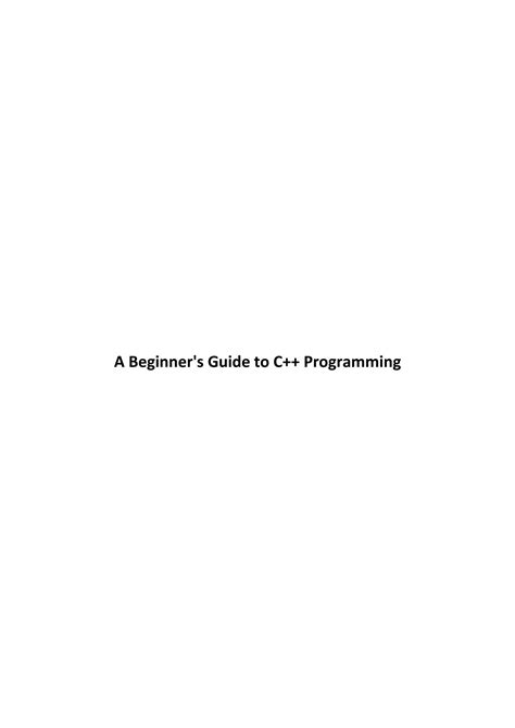 SOLUTION: Beginners guide cpp - Studypool