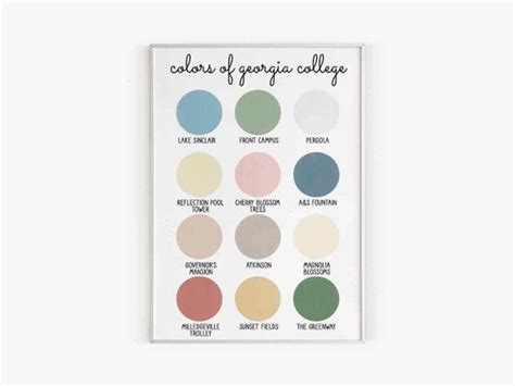 Georgia College and State University Circle Colors Watercolor | Etsy