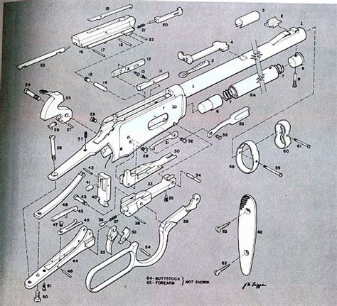 Lever Action Rifle Schematics Rifle Lever Exploded Diagram A