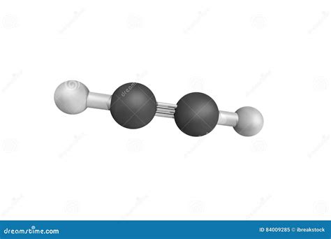 3d Structure of Acetylene, Also Known As Ethyne, a Hydrocarbon Stock ...