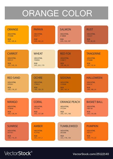 orange color palette names - Dakota Leclair