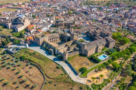 Aerial View of Parador De Oropesa Hotel in Spain. Stock Image - Image ...