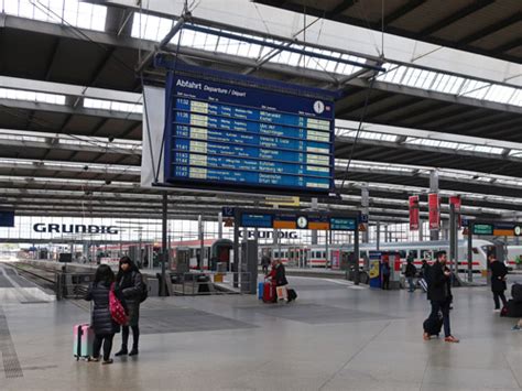 Map of the Munich Train Station (München Hauptbahnhof)